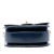 Chanel AB Chanel Blue Navy Calf Leather Mini CC Quilted Shiny skin Round Moon Messenger Flap Italy