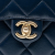 Chanel AB Chanel Blue Navy Calf Leather Mini CC Quilted Shiny skin Round Moon Messenger Flap Italy