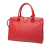 Saint Laurent B Saint Laurent Red Calf Leather Baby Monogram Downtown Cabas Satchel Italy