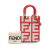 Fendi AB Fendi White with Red Calf Leather Marc Jacobs Mini Sunshine Shopper Tote Italy