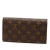 Louis Vuitton B Louis Vuitton Brown Monogram Canvas Fabric Monogram Sarah Long Wallet France