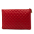 Chanel AB Chanel Red Lambskin Leather Leather Large Quilted Lambskin Casino Charms O Case Clutch Italy