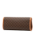 Celine AB Celine Brown Coated Canvas Fabric Macadam Clutch Italy