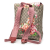 Gucci AB Gucci Brown Beige Coated Canvas Fabric GG Supreme Blooms Single Buckle Backpack Italy