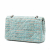 Chanel Classic Double Flap Medium Tweed Shoulder Bag Blue
