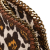 Stella McCartney AB Stella McCartney White with Brown Canvas Fabric Falabella Leopard Printed Fold Over Tote Italy