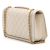 Chanel B Chanel White Ivory Calf Leather Medium Quilted skin Octagon CC Clasp Flap Italy
