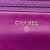 Chanel AB Chanel Purple Magenta Lambskin Leather Leather Quilted Lambskin Camellia Wallet On Chain France