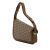 Gucci AB Gucci Brown Beige Canvas Fabric GG Asymmetric Horsebit 1955 Shoulder Bag Italy
