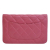 Chanel B Chanel Pink Dark Pink Lambskin Leather Leather Classic Lambskin Wallet on Chain France