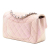 Chanel Pink Mini Rectangular Classic Iridescent Lambskin Single Flap Italy