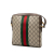 Gucci AB Gucci Brown Beige Coated Canvas Fabric Small GG Supreme Web Ophidia Messenger Bag Italy