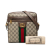 Gucci AB Gucci Brown Beige Coated Canvas Fabric Small GG Supreme Web Ophidia Messenger Bag Italy