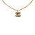 Chanel B Chanel Gold Gold Plated Metal Quilted CC Pendant Necklace France