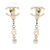 Chanel Gold Gold Plated Rhinestone CC Star No.5 Bijoux Swing Push Back Earrings France