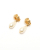 Chanel Coco Mark Dangling Pearl Earrings