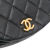 Chanel B Chanel Black Calf Leather Mini Quilted skin Coco Mail Clutch with Chain Italy