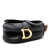 Christian Dior AB Dior Black Goatskin Leather Micro Saddle Italy