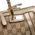 Gucci B Gucci Brown Beige with Gold Light Gold Canvas Fabric GG Bella Satchel Italy