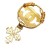 Chanel AB Chanel Gold Gold Plated Metal CC Cross Dangle Brooch France