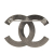 Chanel B Chanel Black Enamel Other and Silver Plated CC Brooch France