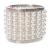 Chanel AB Chanel Silver with White Pearl Silver Plated Metal Wide Pearl Cuff Bracelet France