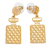 Chanel Gold Gold Plated and Faux Pearl Crystal CC Perfume Bottle Drop Push Back Earrings France