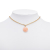 Chanel B Chanel Pink with Gold Resin Plastic CC Faux Pearl Pendant Necklace France