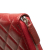 Chanel B Chanel Red Dark Red Caviar Leather Leather CC Quilted Caviar Zip Around Long Wallet France