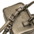 Prada B Prada Gray Saffiano Leather Mini Metallic Top Handle Bag Charm Italy