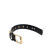 Saint Laurent B Saint Laurent Black with Gold Calf Leather skin Studded De Force Bracelet Italy