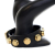 Saint Laurent B Saint Laurent Black with Gold Calf Leather skin Studded De Force Bracelet Italy