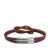 Hermès B Hermès Brown with Silver Calf Leather Atame Knot Bracelet France