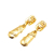 Chanel B Chanel Gold Gold Plated Metal CC Drop Clip On Earrings France