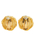 Chanel B Chanel Gold Gold Plated Metal and Acrylic CC Hexagon Clip On Earrings France