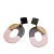 Hermès AB Hermès Pink Palladium Metal Plated Buffalo Horn and Lacquered Wood Isthme Earrings Vietnam