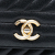 Chanel AB Chanel Black Goatskin Leather Medium Diagonal Quilted Flap Italy