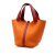 Hermès AB Hermès Orange with Red Dark Red Calf Leather Bicolor Clemence and Swift Picotin Lock 18 France