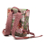 Gucci AB Gucci Brown Beige Coated Canvas Fabric Small GG Supreme Blooms Single Buckle Backpack Italy