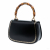 Gucci Bamboo Medium Leather Top-Handle Handbag Black