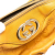 Gucci B Gucci Yellow Mustard Calf Leather Guccissima Pouch Italy