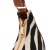 Celine B Celine Brown Beige Canvas Fabric Zebra Print Ava Shoulder Bag Italy