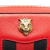 Gucci B Gucci Red Calf Leather Animalier Web Disco Crossbody Italy