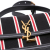 Saint Laurent AB Saint Laurent Black Canvas Fabric Small Striped Solferino Satchel In Box Italy