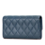 Chanel B Chanel Blue Caviar Leather Leather CC Quilted Caviar Classic Flap Wallet Spain