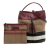 Burberry Brown Medium Mega Check Canvas and Grained Calfskin Ashby Tassel Bucket Bag China