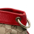 Gucci B Gucci Brown Beige with Red Canvas Fabric Medium GG Valentine Top Handle Bag Italy
