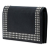 Saint Laurent AB Saint Laurent Black Calf Leather Studded Monogram Clutch Italy