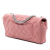 Chanel Pink Blush Lambskin Leather Leather Classic Lambskin East West Bijoux Chain Single Flap Italy