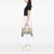 Gucci B Gucci Brown Beige with Green Mint Canvas Fabric Small GG Tribeca Tote Italy